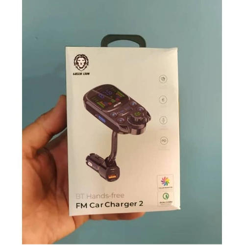 GNBTHDSFM2CCBK GREEN LION BT HANDS-FREE FM CAR CHARGER 2