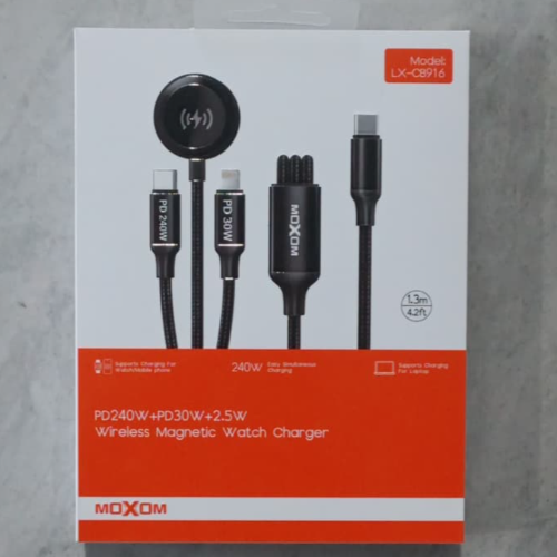 LX-CB916 MOXOM PD240W+PD30W+2.5W WIRELESS MAGNETIC WATCH CHARGER