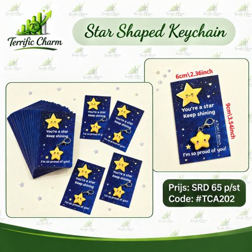 Star-Shaped ''Congratulations'' Keychain