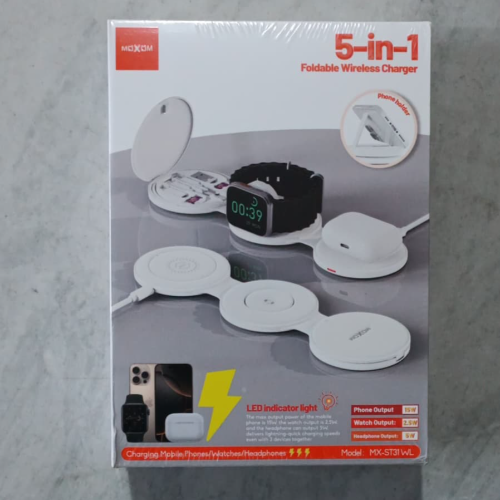 MX-ST31 WL MOXOM 5 IN 1 FOLDABLE WIRELESS CHARGER