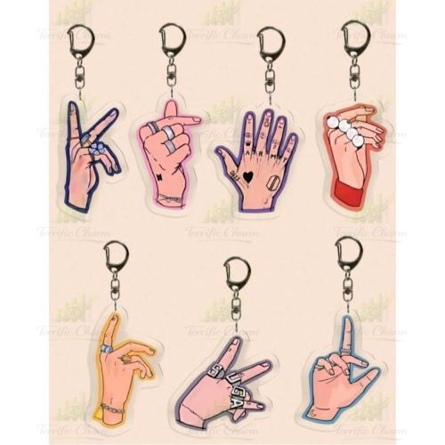 BTS Acrylic Hands Keychain
