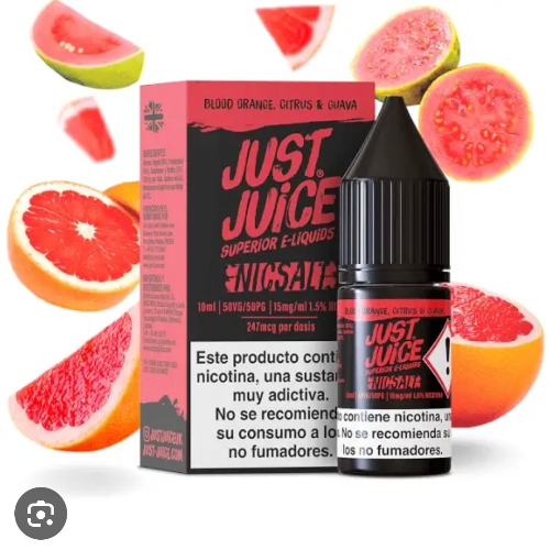 Blood Orange, Citrus & Guava 10ml - Just Juice Nic Salt