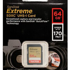 64GB SANDISK EXTREME CAMERA SD CARD [SDSDXV2-064G-GNCIN]]