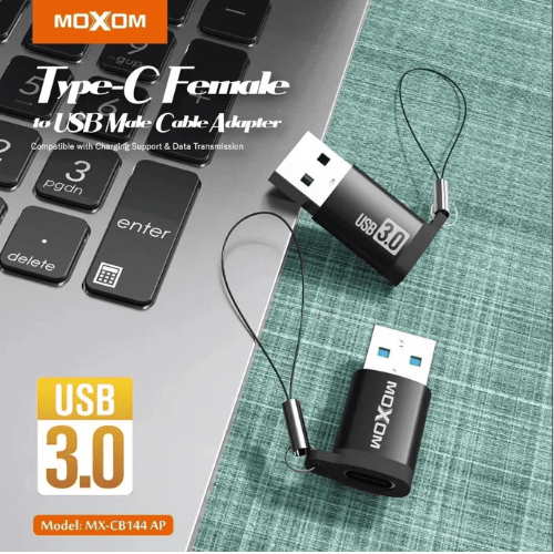 MX-CB144 AP MOXOM TYPE C FEMALE TO USB MALE CABLE ADAPTER