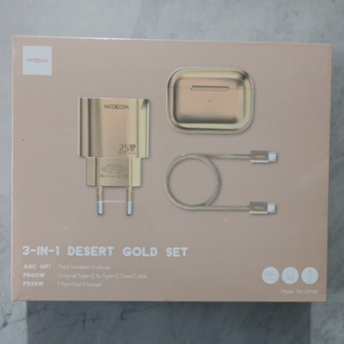 MX-DT988 MOXOM 3 IN 1 DESERT GOLD SET CHARGER