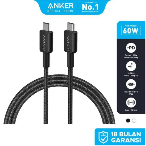 A81F6 ANKER 322 USB-C TO USB-C CABLE (6FT BRAIDED)