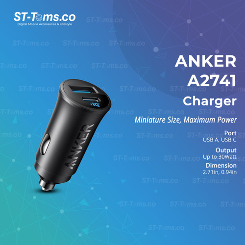 A2741 ANKER CAR CHARGER (30W, 2 PORTS)