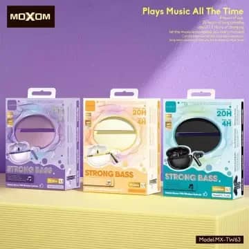 MX-TW63 MOXOM 5.3 STRONG BASS PEBBLE STEREO TWS WIRELESS EARBUDS
