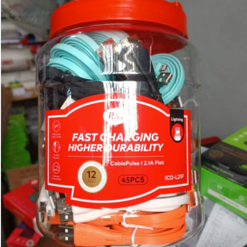 ICD-L21F ITEL CABLE PULSE 1 | 2.1A FLAT LIGHTNING CABLE