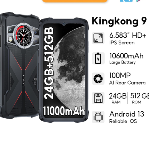 KINGKONG 9 (512+12) CUBOT 100MP SMARTPHONE‎