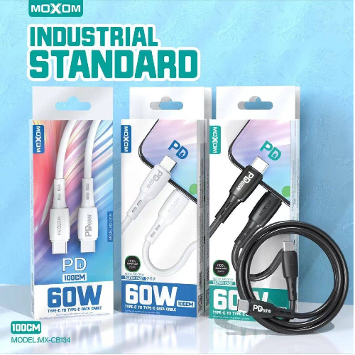 MX-CB134 MOXOM TYPE-C TO TYPE-C  PD 60W 100CM DATA  CABLE