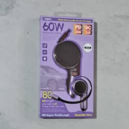 MX-VC43 MOXOM 60W SUPER FAST CHARGING RETRACTABLE CAR CHARGER