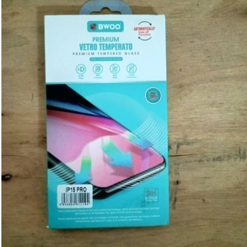IPHONE 15 2.5D BWOO FULL GLUE TEMPERED GLASS