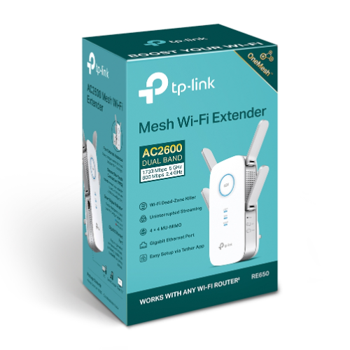 RE650(UK) TP-LINK AC2600 DUAL BAND MESH Wi-Fi EXTENDER