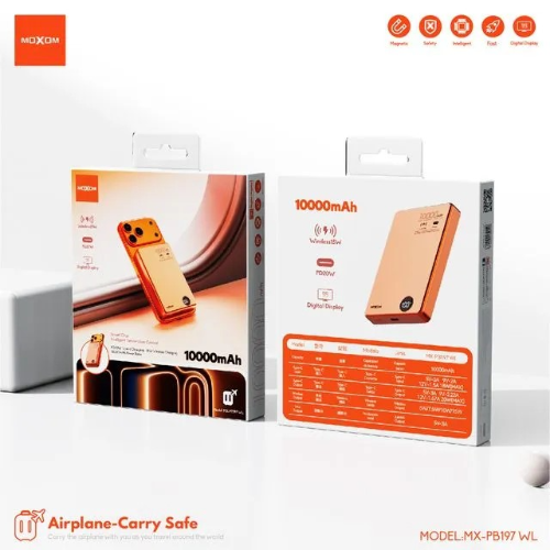 MX-PB197 WL MOXOM 10000MAH WIRELESS POWER BANK