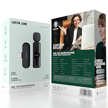 GNGM75XMICBK GREEN LION GM-75X MICROPHONE 3 IN 1