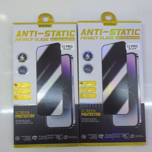 IPHONE 14 PRO ESD+ PRIVACY ANTI-STATIC TEMPERED GLASS