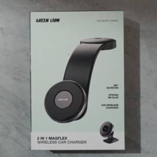 GNMWCCHBLK GREEN LION 2 IN 1 MAGFLEX WIRELESS CAR CHARGER