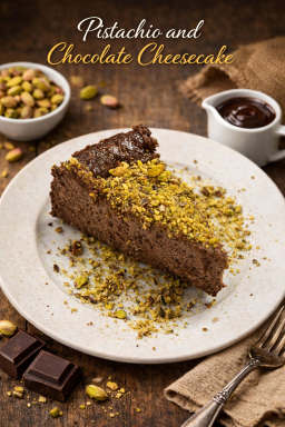 Pistachio And Chocholate Cheesecake
