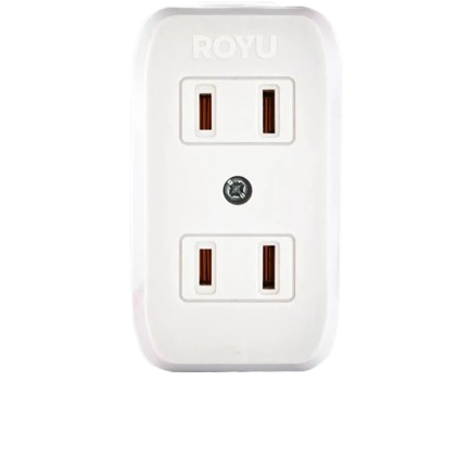 ROYU 2+1 GANG FLAT PIN OUTLET