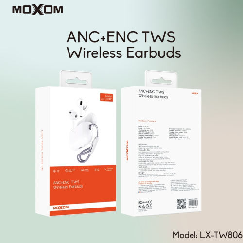 LX-TW806 MOXOM ANC+ENC TWS WIRELESS EARBUDS