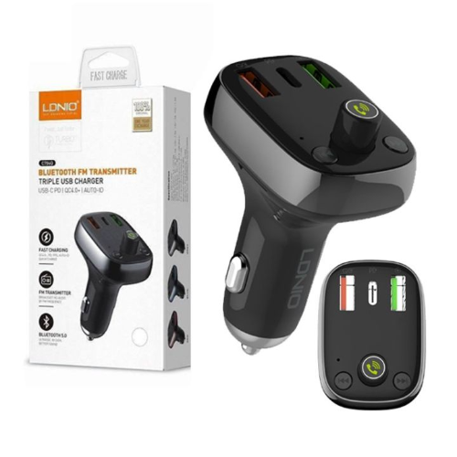 C704Q LDNIO BLUETOOTH FM TRANSMITTER TRIPLE USB CHARGER