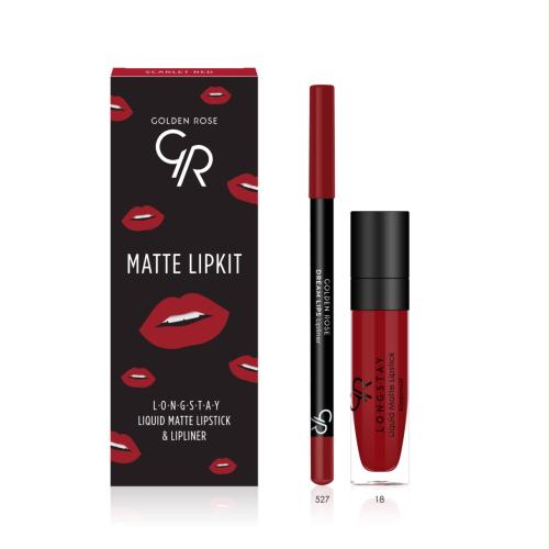 GR Matte Lip Kit Scarlet Red