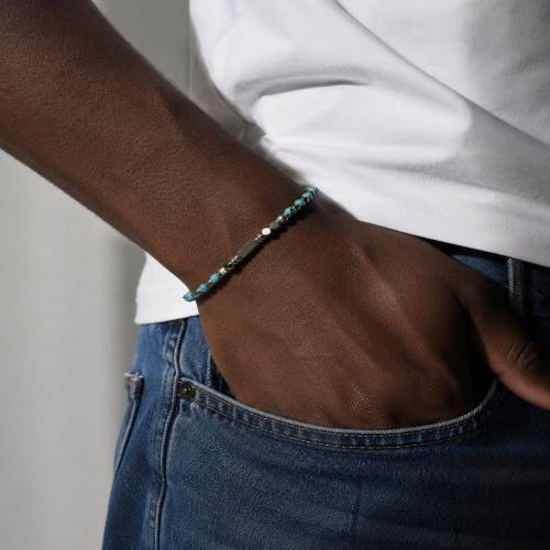 Blue beads bracelet