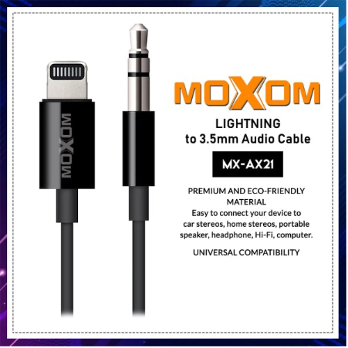 MX-AX21 MOXOM LIGHTNING TO 3.5MM AUDIO CABLE
