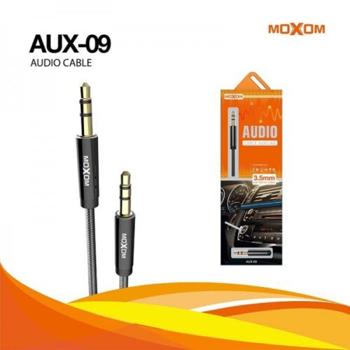 AUX-09 MOXOM 3.5MM PURE COPPER WIRE AUX AUDIO CABLE