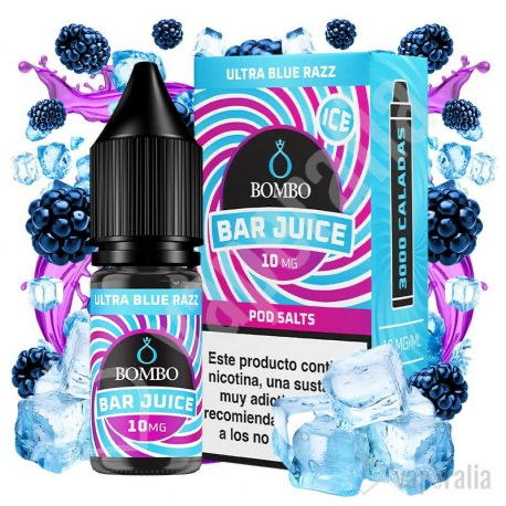 Ultra Blue Razz Ice 10ml - Bar Juice by Bombo