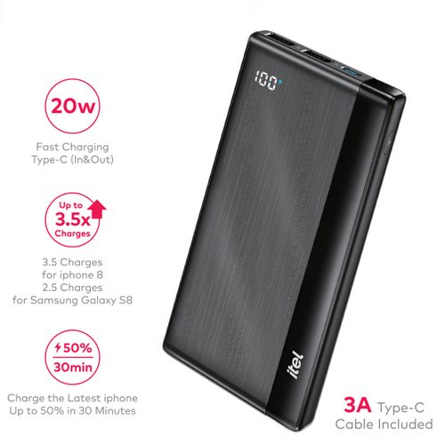 A1420 ITEL 20W 10000mAH POWERPULSE I POWER BANK