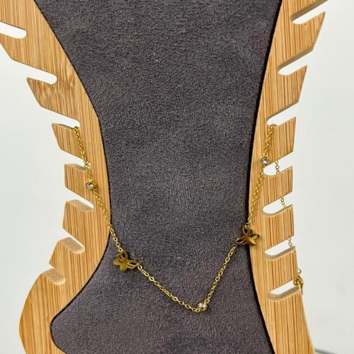 Butterfly stone anklet