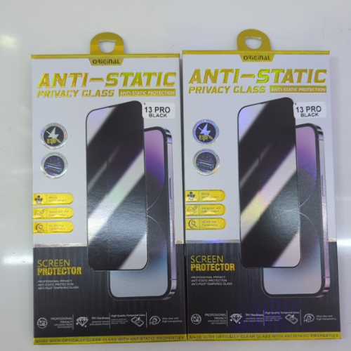 IPHONE 13 PRO ESD+ PRIVACY ANTI-STATIC TEMPERED GLASS