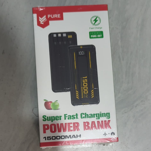 PURE-967 PURE 15000MAH SUPER FAST CHARGING POWER BANK