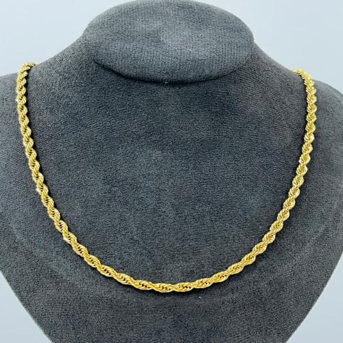 Gold small rope necklace 60 m