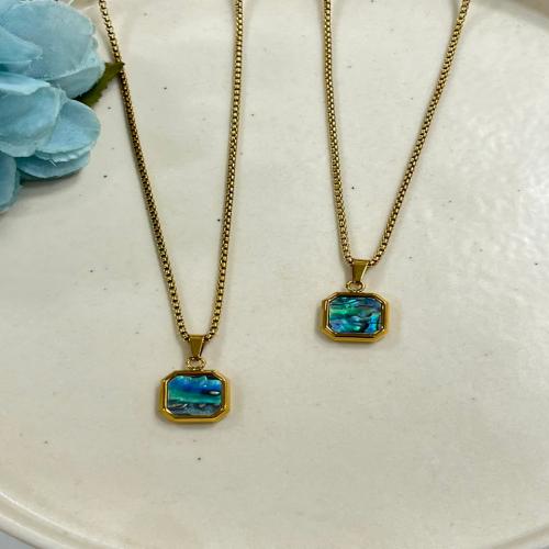 Gold blue plated necklace