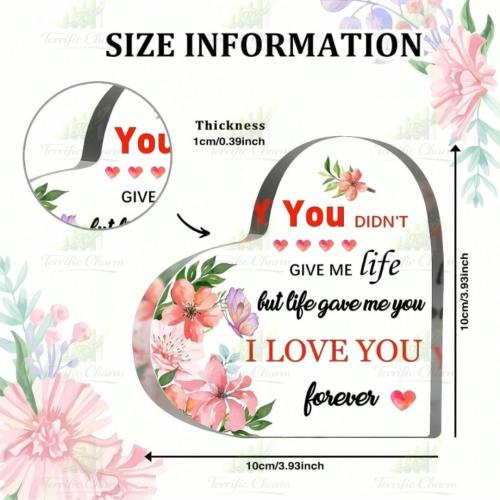Heart Shaped Acrylic Plaque_You Didnt Give Me Life