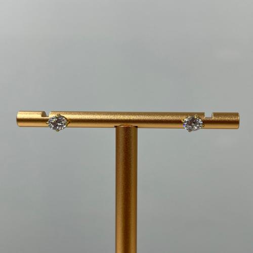 Gold stone earrings