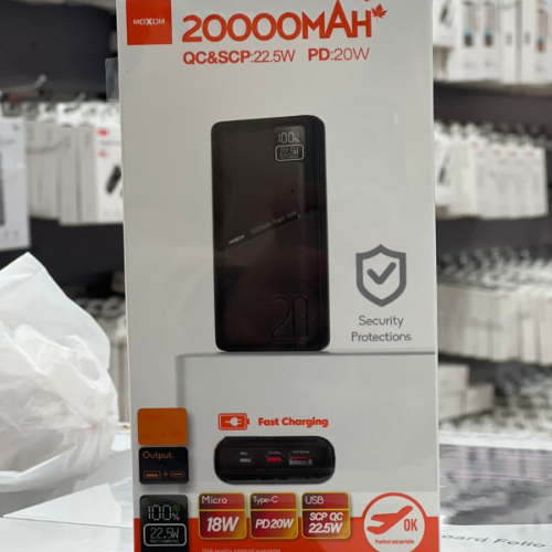 MX-PB164 MOXOM 20000mAh PD20W QC & SCP22.5W  POWERBANK
