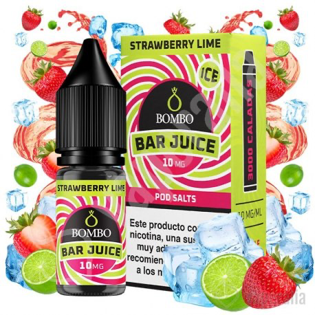 Strawberry Lime Ice 10ml - Bar Juice by Bombo