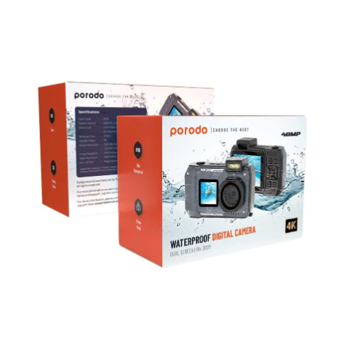 PD-CAMIP68-BK PORODO 48MP FULL HD 1080 IP68 DIGITAL CAMERA