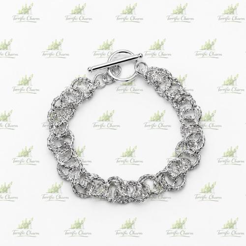Silver Plated Charm Chain Bracelet