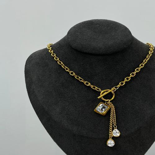 Square stones cuban necklace