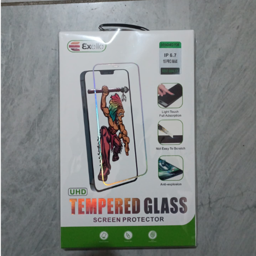 IPHONE 15 PRO MAX EXELLE UHD TEMPERED GLASS