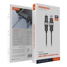 PD-CBL0034-BK PORODO 240W 4 IN 1 BRAIDED CABLE