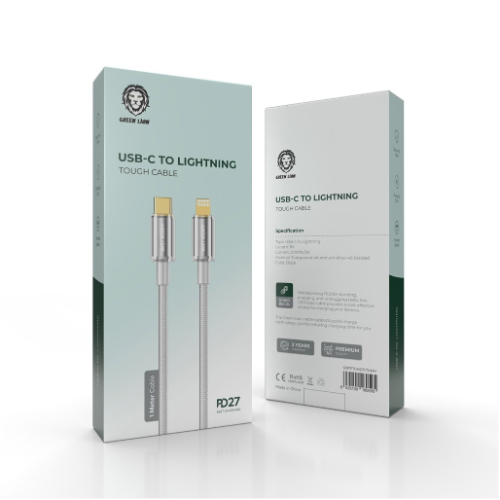 GNTPTGH27CTLBK GREEN LION USB-C TO LIGHTNING TOUCH CABLE