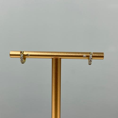 Gold stones earrings