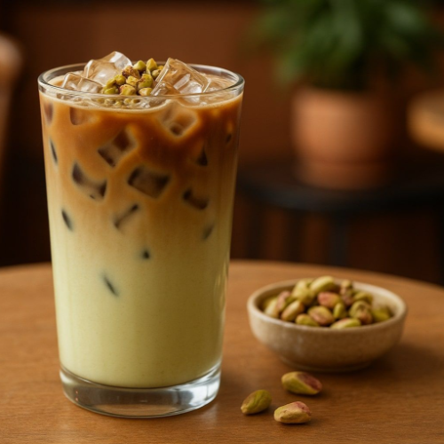 Iced Latte with Pistachio