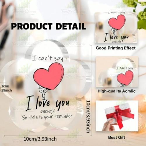 Flower Shaped Acrylic Plaque_I Cannot Say